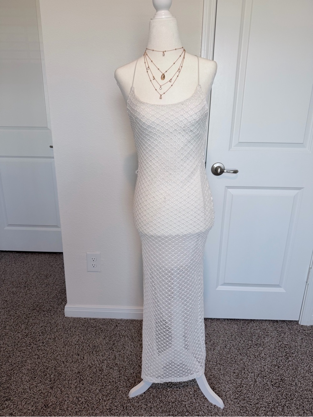 White Lace Maxi Dress